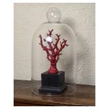 Vibrant Red Coral Decor Sculpture