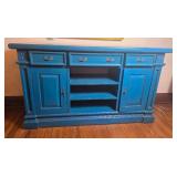 Vibrant Sky Blue Painted Buffet