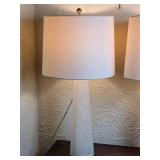 Brilliant Stone-Effect Frosted Glass Table Lamp Pair