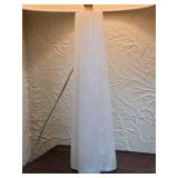 Brilliant Stone-Effect Frosted Glass Table Lamp Pair