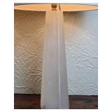 Brilliant Stone-Effect Frosted Glass Table Lamp Pair