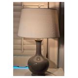 Chic Gray Ceramic Vase Table Lamps, 2
