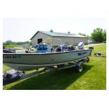 1986 Alumicraft Classic 16 With 35 hp Evinrude Tiller Motor
