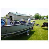 1986 Alumicraft Classic 16 With 35 hp Evinrude Tiller Motor