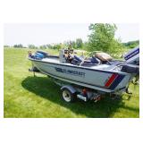 1986 Alumicraft Classic 16 With 35 hp Evinrude Tiller Motor