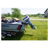 1986 Alumicraft Classic 16 With 35 hp Evinrude Tiller Motor
