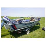 1986 Alumicraft Classic 16 With 35 hp Evinrude Tiller Motor