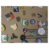 Flat of hat/lapel pins. As shown.