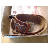 Flat with holster leather ammo belt & cleaning patches belt for 38 waist. 38/45 cal. As shown.