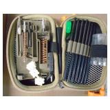Flat of misc real Avid cleaning kit & gun locks. As shown.