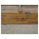 105 mm wood ammo case. Good condition. As shown.