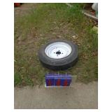 Trailer tire 4 hole. 4.80 x 12. As shown.