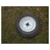 Trailer tire 4 hole. 4.80 x 12. As shown.