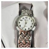 New His And Hers Geneva Watches White Face Silver Bands With Box