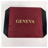 New His And Hers Geneva Watches Black Face Gold Bands With Box