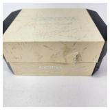 New His And Hers Geneva Watch Set Black Face Silver Band In Box