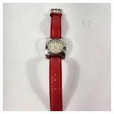 INVICTA 2140 Swiss Made Chronograph Movement White Face Red Band Silver Face Great Condition Needs Battery
