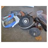 Assorted Grinding and Cut-Off Tool Accessories - Grinding Wheels, Handles, Power Cords