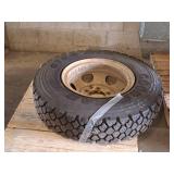 6-Lug Rim with 10.00R20 Tire