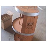E&J logo Wine Barrel Cabinet 2-tier