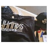 Swan Knit Cap and 4 Hands Brewing T-Shirt X-Large (black)