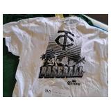 Lot of (2) Twins Baseball | Corona logo Size Large Short Sleeve Shirts