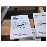 Lot of (2 Boxes) Snap-on Diagnostics Assorted Reference Manuals - Jeep 3rd/4th, Chrysler 10th, GM, Generic ODB-II, Ford 9th, and more
