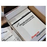 Lot of (2 Boxes) Snap-on Diagnostics Assorted Reference Manuals - Jeep 3rd/4th, Chrysler 10th, GM, Generic ODB-II, Ford 9th, and more