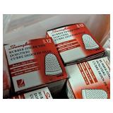 Lot of (1 Bin) Swingline Rubber Finger Tips, Mini Clipboards, Key Chains
