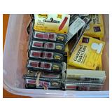 Lot of (2 Bins) Office Supplies - Misc. Pencils, SIGN-HERE Stickers, Gummed Index Tabs