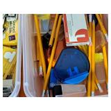 Lot of (2 Bins) Office Supplies - Misc. Pencils, SIGN-HERE Stickers, Gummed Index Tabs