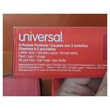 Lot of (2 Boxes) Two Pocket Portfolio File Folders | Universal