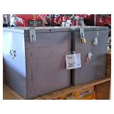 Lot of (2) Locking Metal Storage Boxes