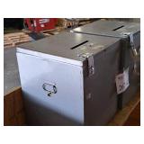 Lot of (2) Locking Metal Storage Boxes
