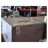 Lot of (2) Locking Metal Storage Boxes