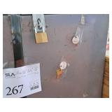 Lot of (2) Locking Metal Storage Boxes