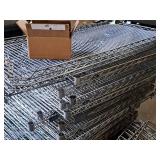 Lot of (6) Wire Shelving Units - shelves, posts, casters, accessories - Unassembled