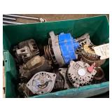 Lot of (1 Tote) Assorted Used Automotive Parts - Starters and Alternators