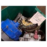Lot of (1 Tote) Assorted Used Automotive Parts - Starters and Alternators