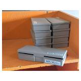 Lot of (9) Plastic Storage Boxes