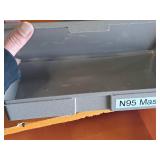 Lot of (9) Plastic Storage Boxes