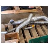 (4) Assorted Exhaust Pipe Sections and (2) Exhaust Hangers