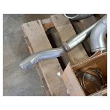 (4) Assorted Exhaust Pipe Sections and (2) Exhaust Hangers