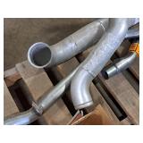 (4) Assorted Exhaust Pipe Sections and (2) Exhaust Hangers