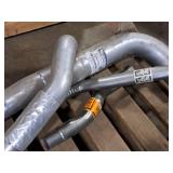 (4) Assorted Exhaust Pipe Sections and (2) Exhaust Hangers