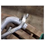 (4) Assorted Exhaust Pipe Sections and (2) Exhaust Hangers