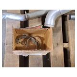(4) Assorted Exhaust Pipe Sections and (2) Exhaust Hangers