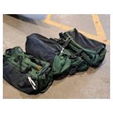 Lot of (4) Dufflebags 24"x12"x12" (Green)