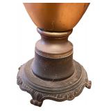 Copper Urn with Flared Top and Pedestal Base