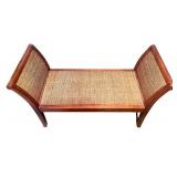 Vintage Pier 1 Rattan Bench